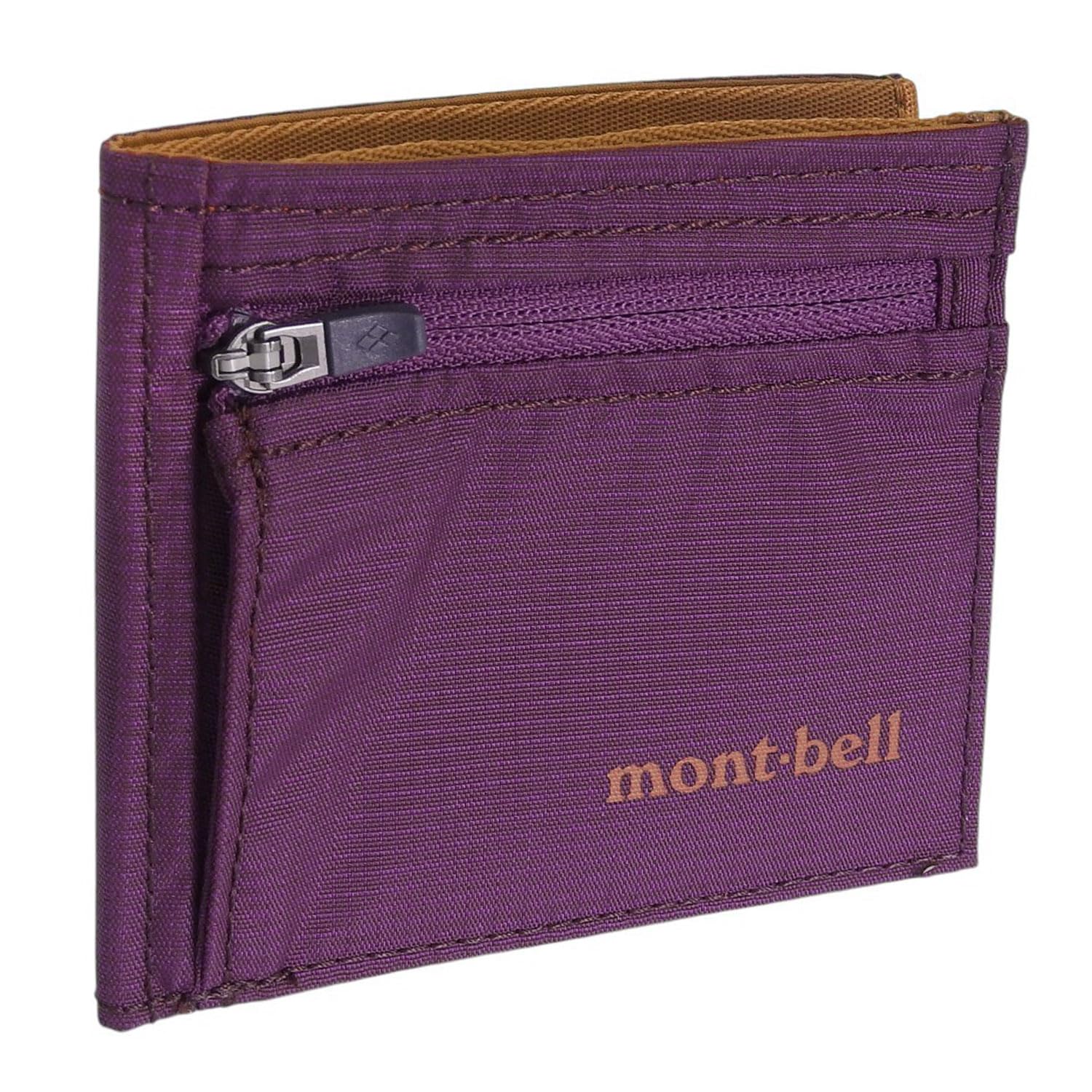 mont-bell flat wallet 1133371 nylon compact bifold purple men s