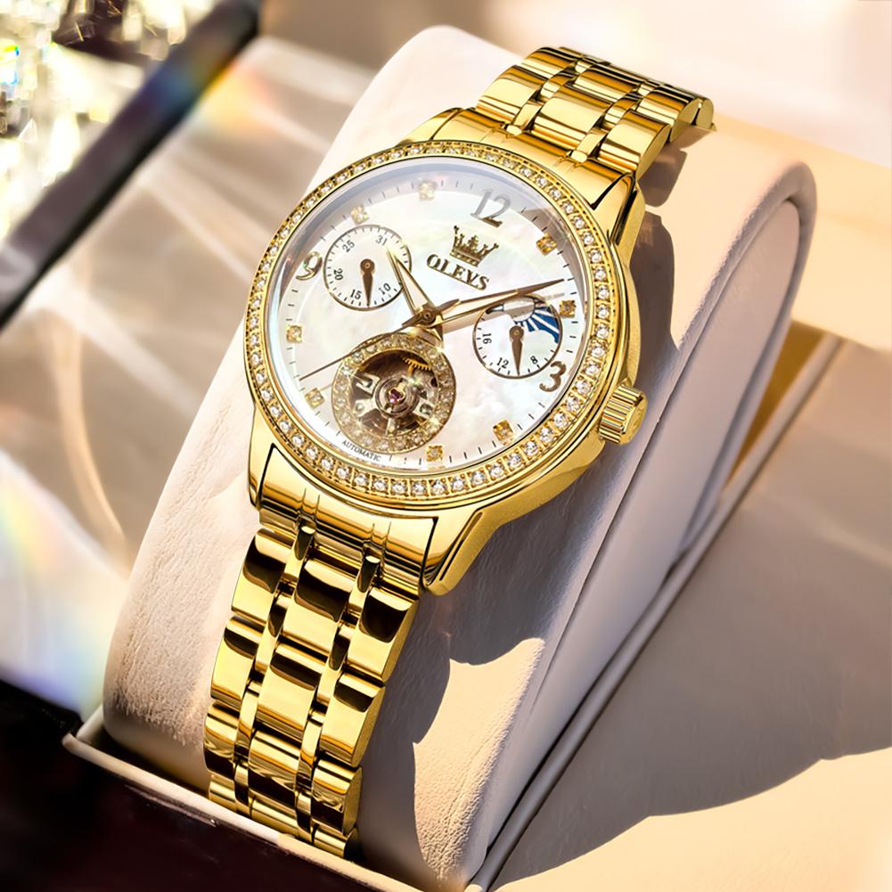OLEVS 6750 Woman Watch Skeleton Automatic