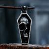 BEIER 2022 New Creative Designs Double Skull Coffin Necklace Pendant For Men Women Gothic Punk Jewelry Dropshipping