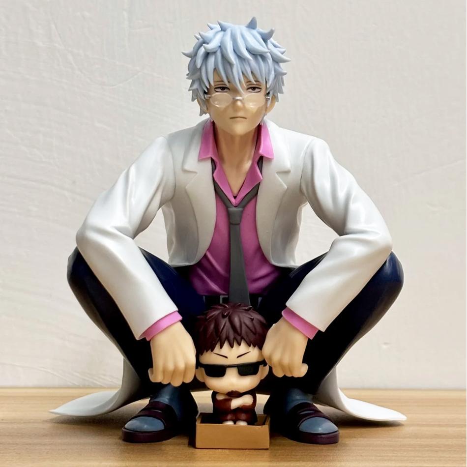 In Stock 12CM Anime Gintama Figure Sakata Gintoki Katsura Kotarou Animation Model Toys Gifts Collection Decoration Ornaments