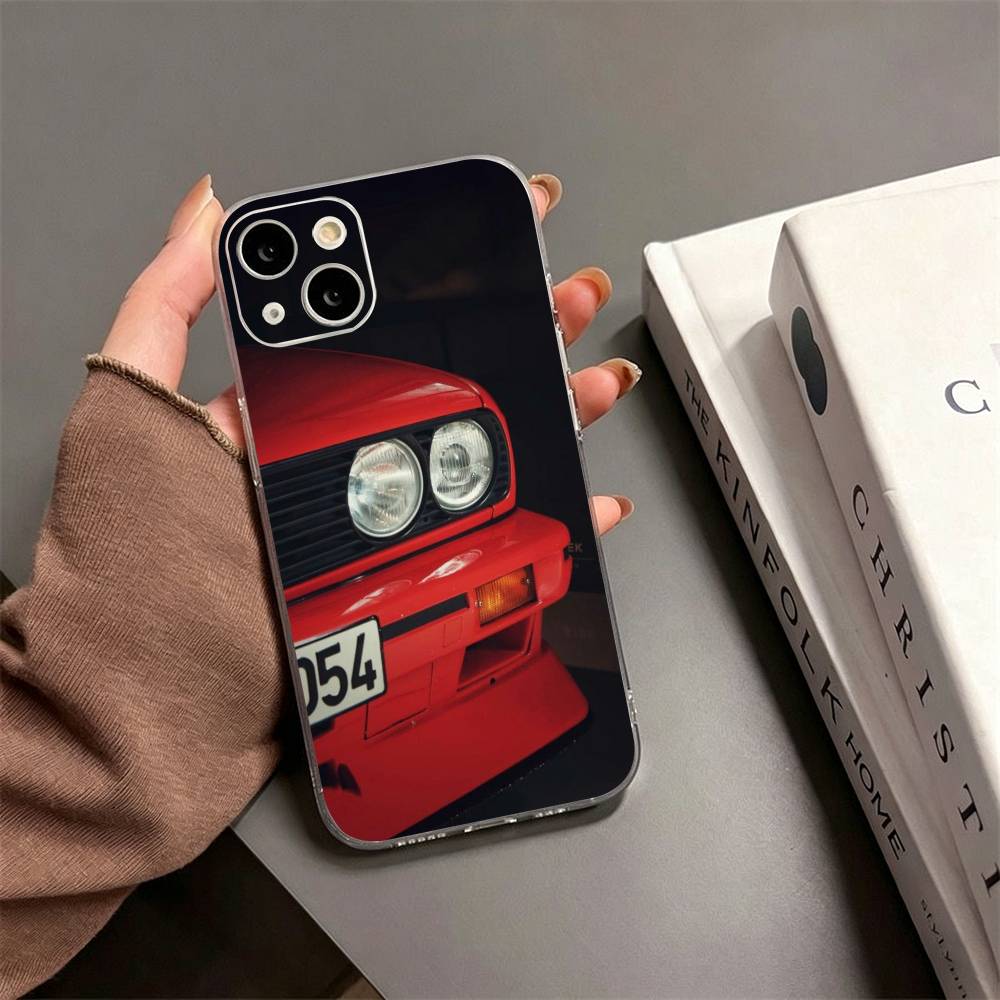 E-E30 Car Phone Case For iPhone17,16,15,14,13,12,11 Plus,Pro Max Soft Transparent Cover