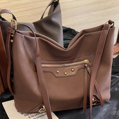 Retro, Casual, Fashionable, Large-capacity Tote Underarm Single-shoulder Crossbody Bag for Commuting To Work