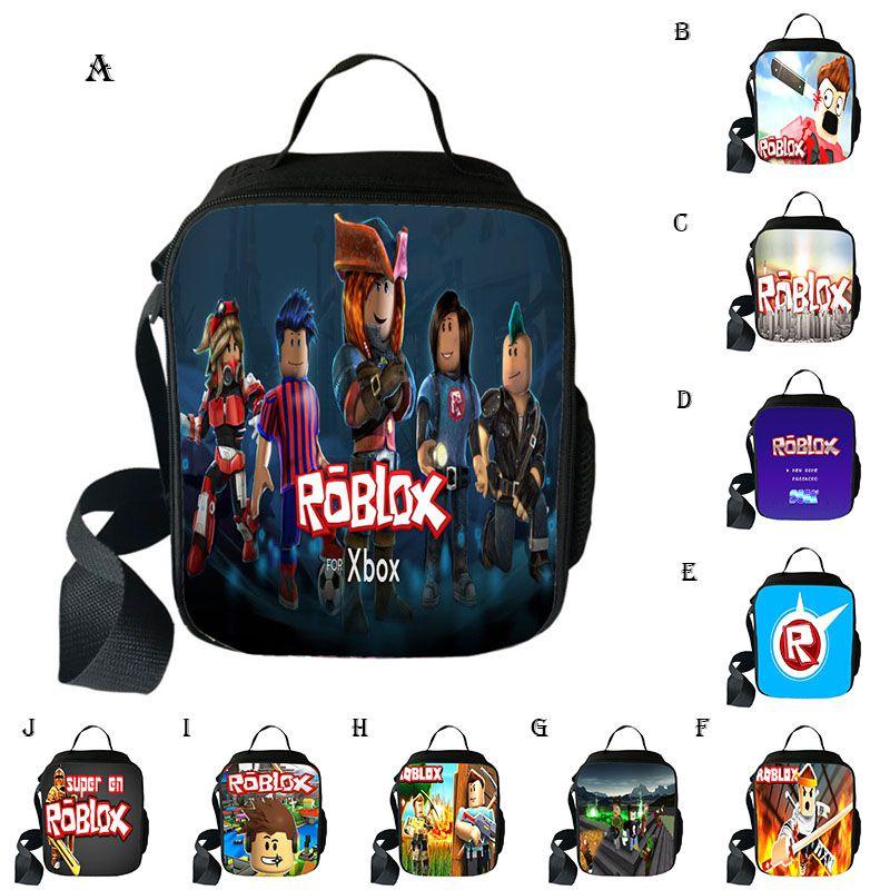 Spacious Roblox Insulated Lunch Bag For Kids With Adjustable Shoulder Strap