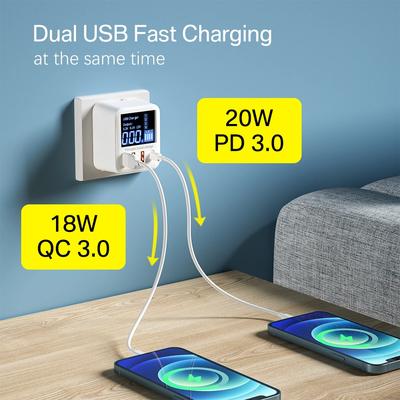 40W Quick Charge USB Charger Wall Travel Phone Adapter Fast Charging PD USB C Charger For iPhone 16 15 Pro Xiaomi Huawei Samsung