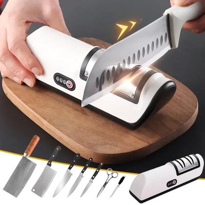 Elektryczna ostrzałka do noży Wielofunkcyjna automatyczna profesjonalna ostrzałka do noży kuchennych Kitchen Weatstone Household Sharpener