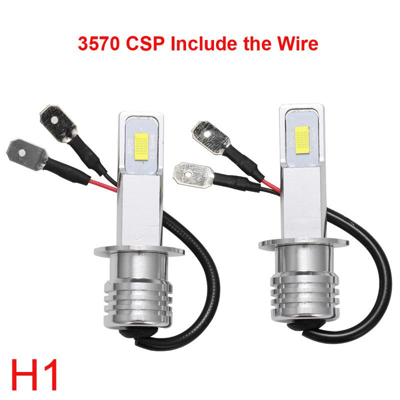 2Pcs H7 H4 Led Super Bright CSP Car Fog Light Bulbs H1 H8 H9 H11 9005 9006 Headlight DRL Lamp Kit High Low Beam 6000K 12V