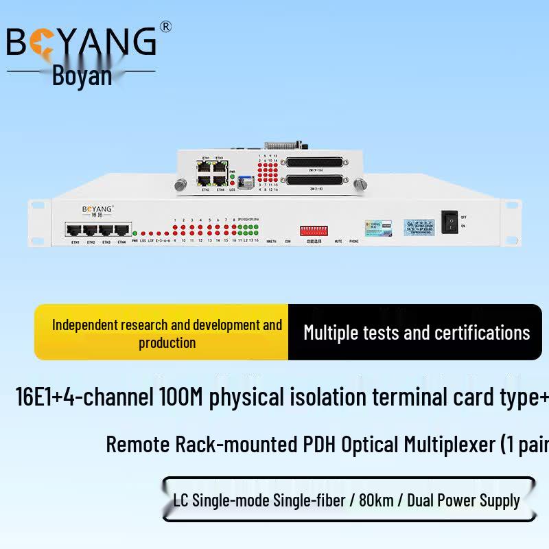 Boyang 16E1+4FE PDH Optical Transceiver