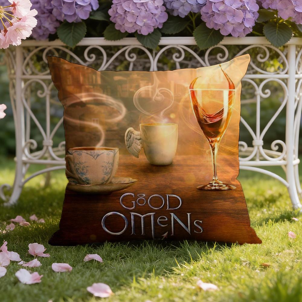 Tv G-Good O-Omens Cushion Cover Home & Car Dual-Scene Pillow Cover: Reversible for Premium Comfort