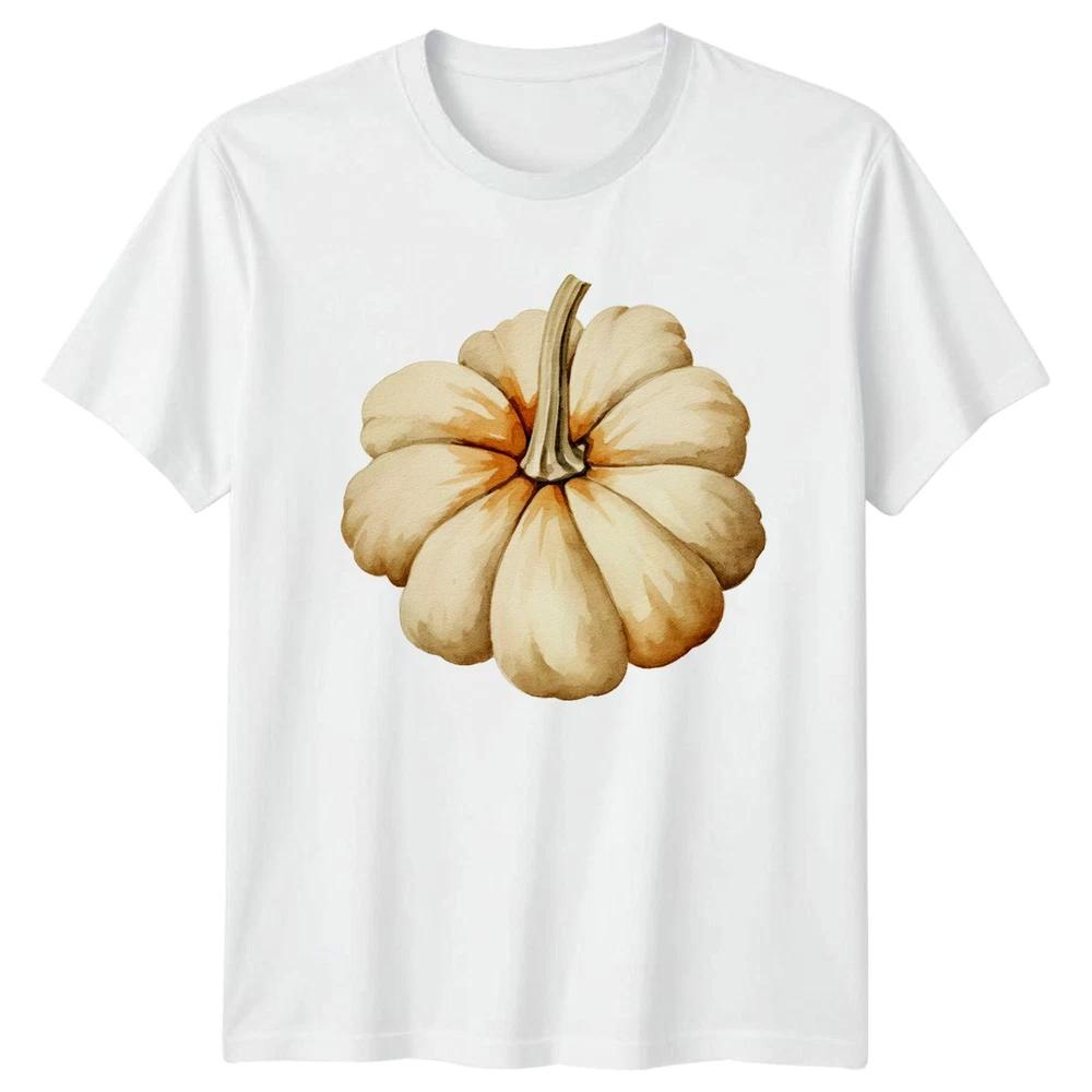 Watercolor White Pumpkin Fall Harvest TShirt Autumn Seasonal S