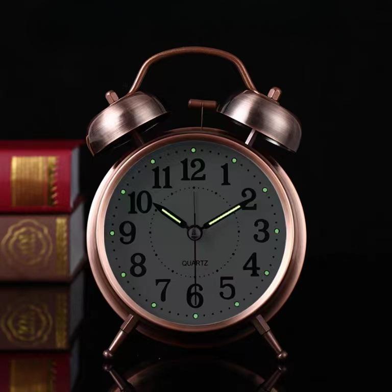 Bronze Alarm Clock Is Super Loud Home Decoration Can Be Equipped with Luminous Retro High End and Exquisite Student Wake-up Clock
