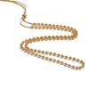 Yhpup Stainless Steel Beads Chain Adjustable Necklace Bracelet Bangle Gold Silver Color Zirconia Popular Jewellery