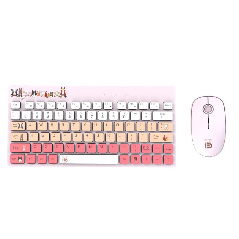 Fude G1501 Cartoon Wireless Keyboard and Mouse Combo