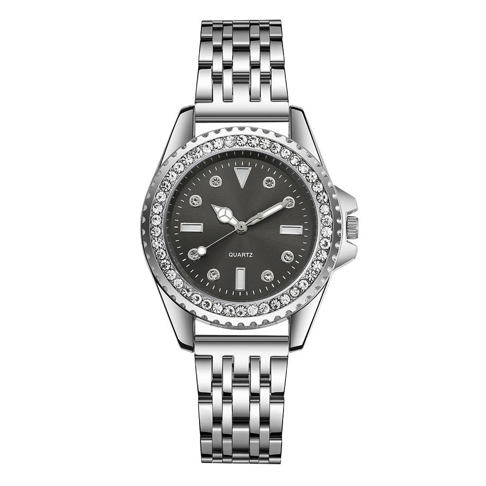 Pinduoduo Elegant Rhinestone Women s Alloy Watch with Steel Band