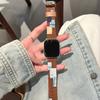 Patchwork Denim PU Leather Bracelet For Apple Watch Band S11/10/9/8/7/6/5/Ultra iWatch Strap 49/46/45/44/42/41/40/38mm Casual