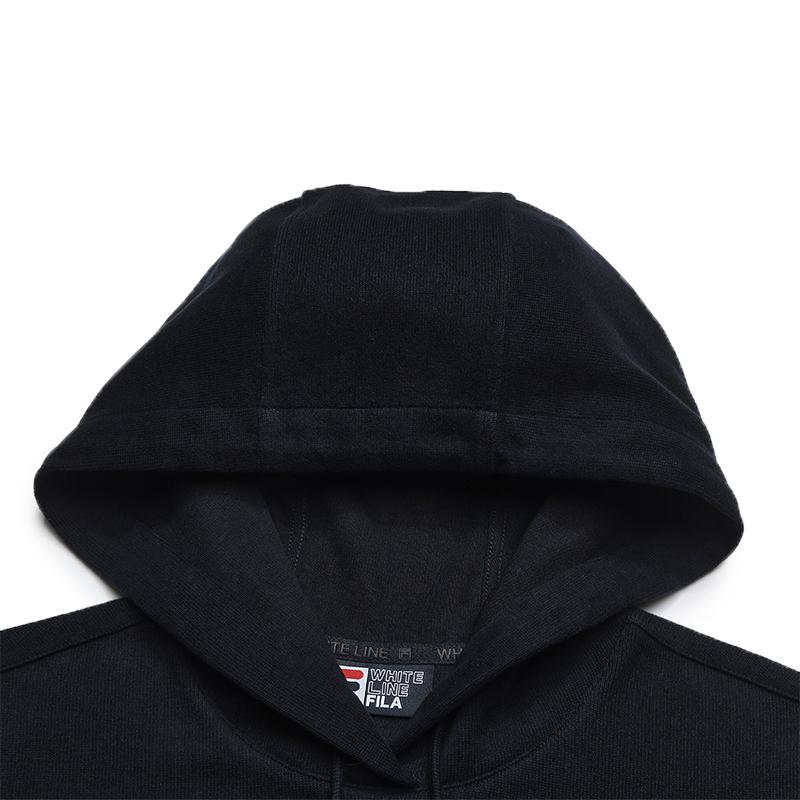 Fila Heritage Simple Classic Versatile Comfortable Structured Logo Knit Hoodie Women Hoodies Legendary-Blue F11W548201FNV