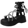Sandalen mit dicker Sohle Damenschuhe Modische Neuer Stil und Elegante Sandalen