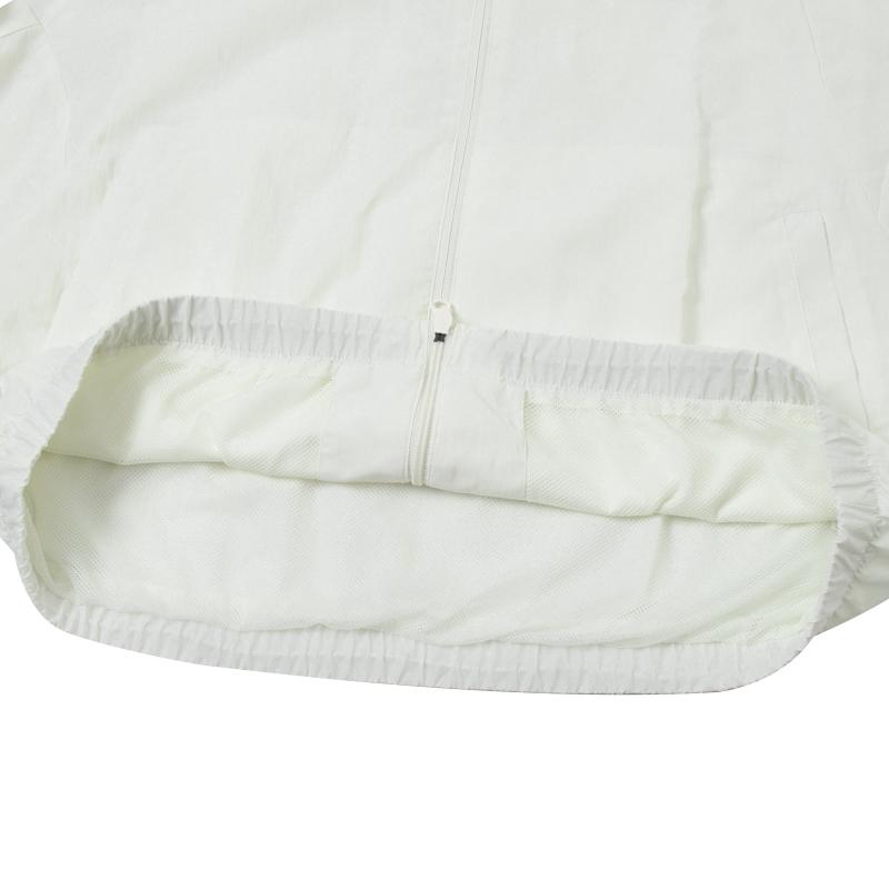 Adidas Soft Comfortable Casual Sports Waterproof Retro Stand Collar Jacket Unisex Jacket Han-Jade-White JI6647