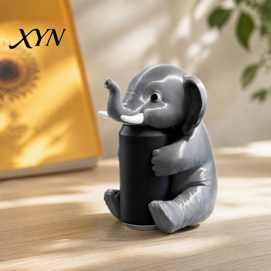 Drink Dust Proof Cap Reusable Animal Soda Can Lids for 375ml Standard Cans, 3D Printed Frog Dinosaur Creative Gift Drinkers Shark Beverage Toppers