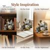 Decoratieve Ornamenten in Scandinavische Stijl Houten Leestafel voor Home Office Decoratie, Minimalistische Beeldjes, Eenvoudige Modieuze Decoratie Creatieve Kunst Ambacht