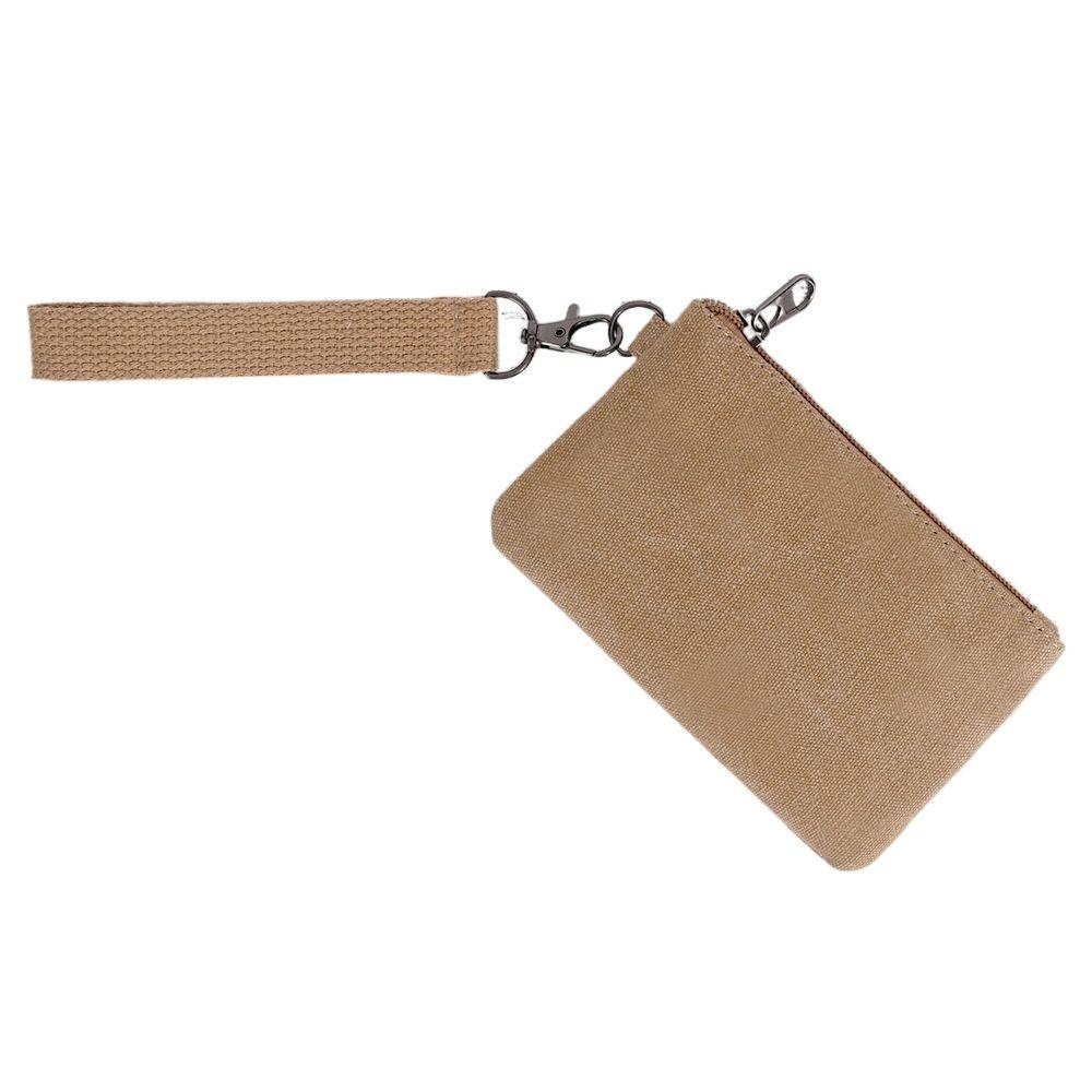 

with Lanyard Canvas Coin Purse Korean Style Card Storage Bag Simple Small Item Bag Women хаки
