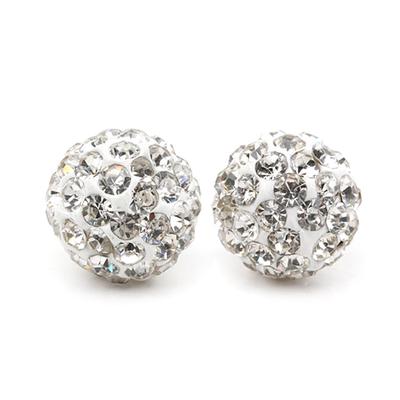 [K2913] - White 'Sissi' Designer Earrings (10 Mm)