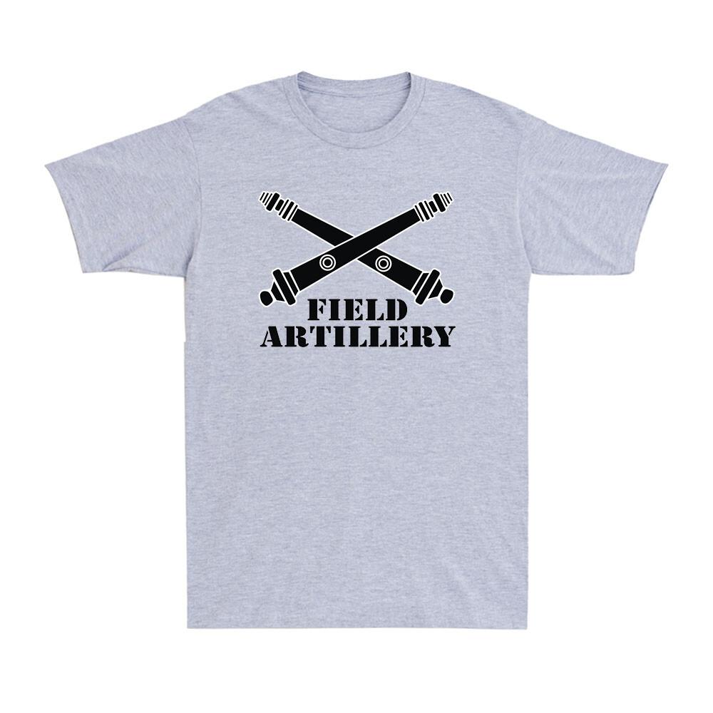 US Army Field Artillery Branch Insignia Crossed Cannons Veteran Graphic T-Shirt