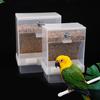 1 Set Bird Feeder Removable Transparent Plastic Parrot Hanging Automatic Feeder Garden Supply