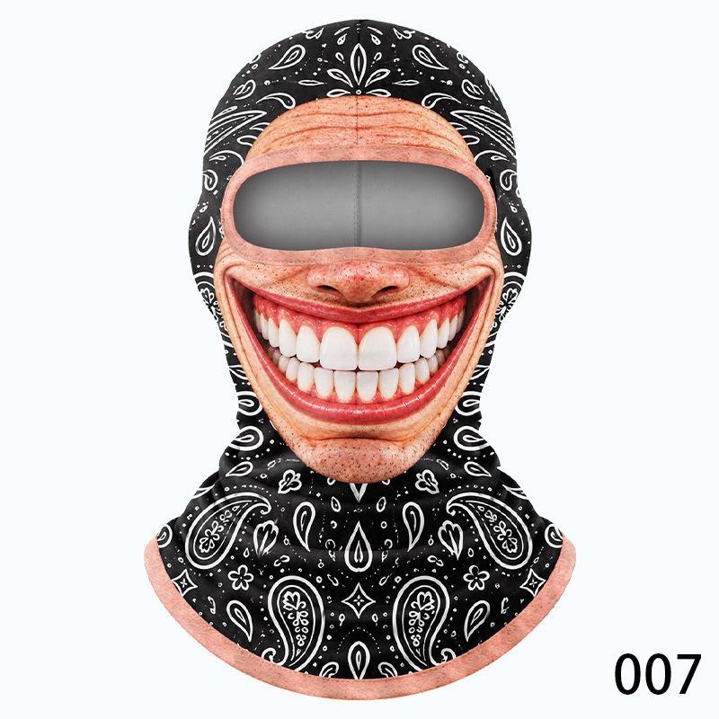 Funny Old Man Ski Mask Realistic Face Summer 3D Printed Full Face Mask For Skiing Snowboarding Outdoor Sports