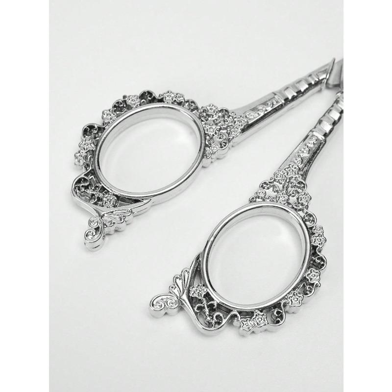 1pc Stainless Steel Manicure Scissors Nail Art Tools Baroque Style Design Nail Scissor Suitable For Daily Home Use Manicure Pedicure Tools