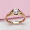 Purple Gold Inlaid Zircon Simple Temperament Tide-Plated Rose Gold Open Ring