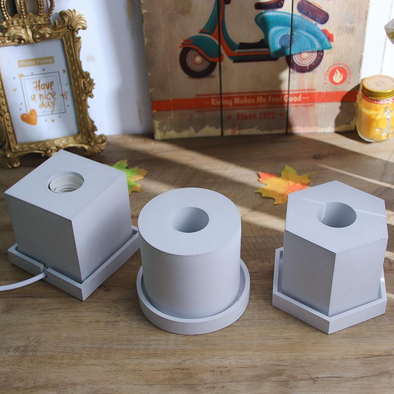 1PC Incandescent Lamp Holder Silicone Mold DIY Cement Epoxy Resin Lamp Socket Bedside Bulb Bracket Gypsum Silicone Molds 2024 New