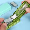 Mini Office Binding Tools Transparent Paper Binder Set Mini Stapler  Paper Fixing