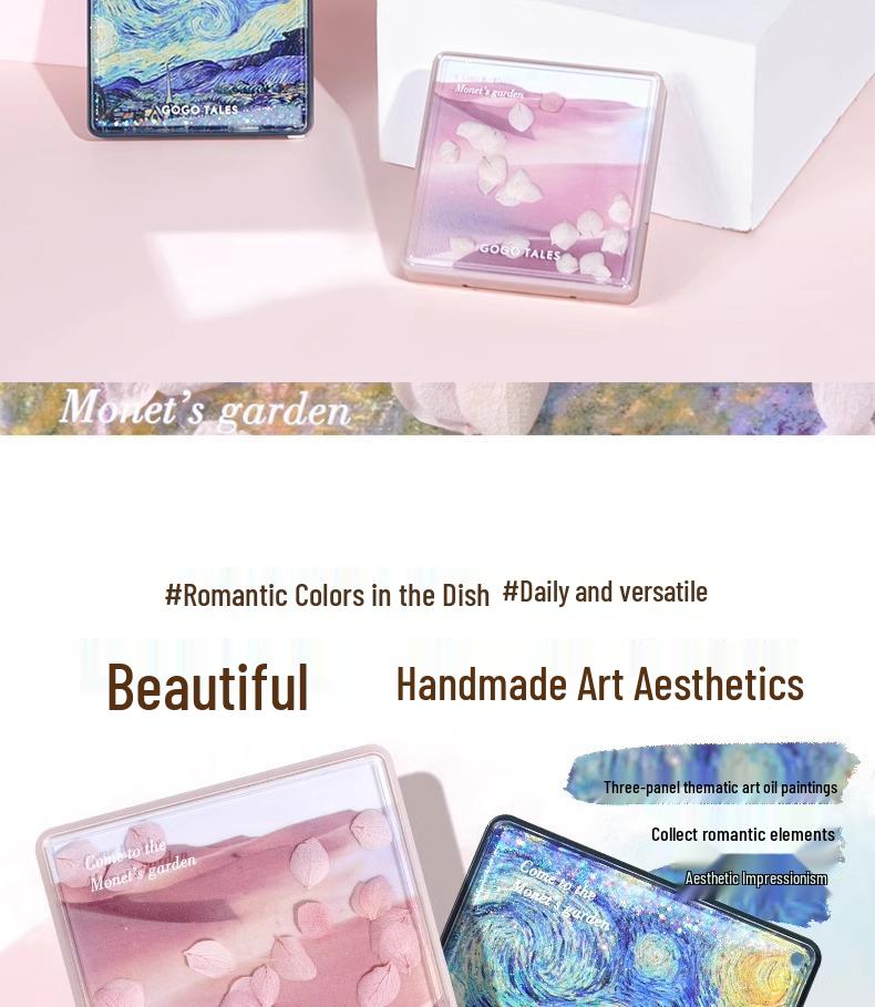 GoGoTales GoGo Dance Secret Garden Eyeshadow Palette - Summer Milk Tea Earth Tones with Matte, Shimmer, and Glitter Finishes