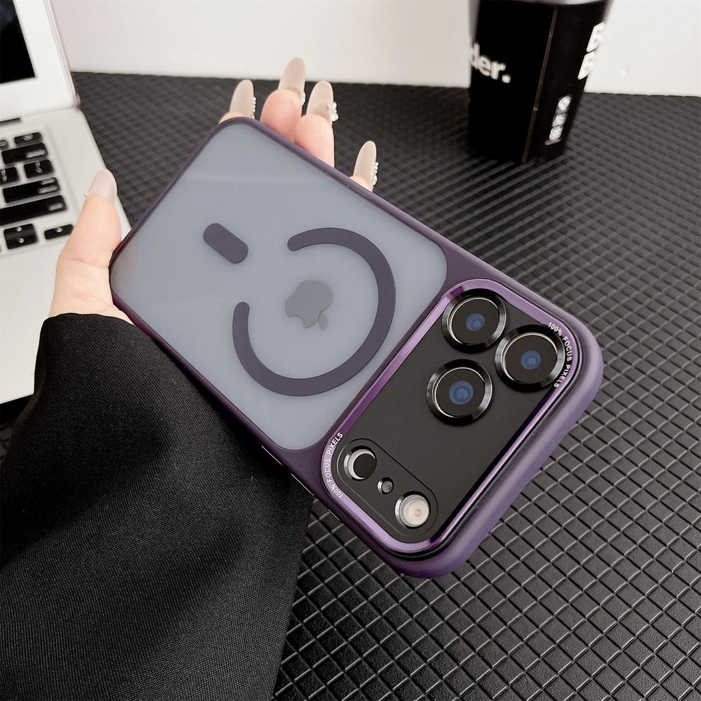 For iPhone 17 Pro Max Hybrid Case Compatible with MagSafe TPU + Acrylic Phone Shell Built-In AI Photo Button