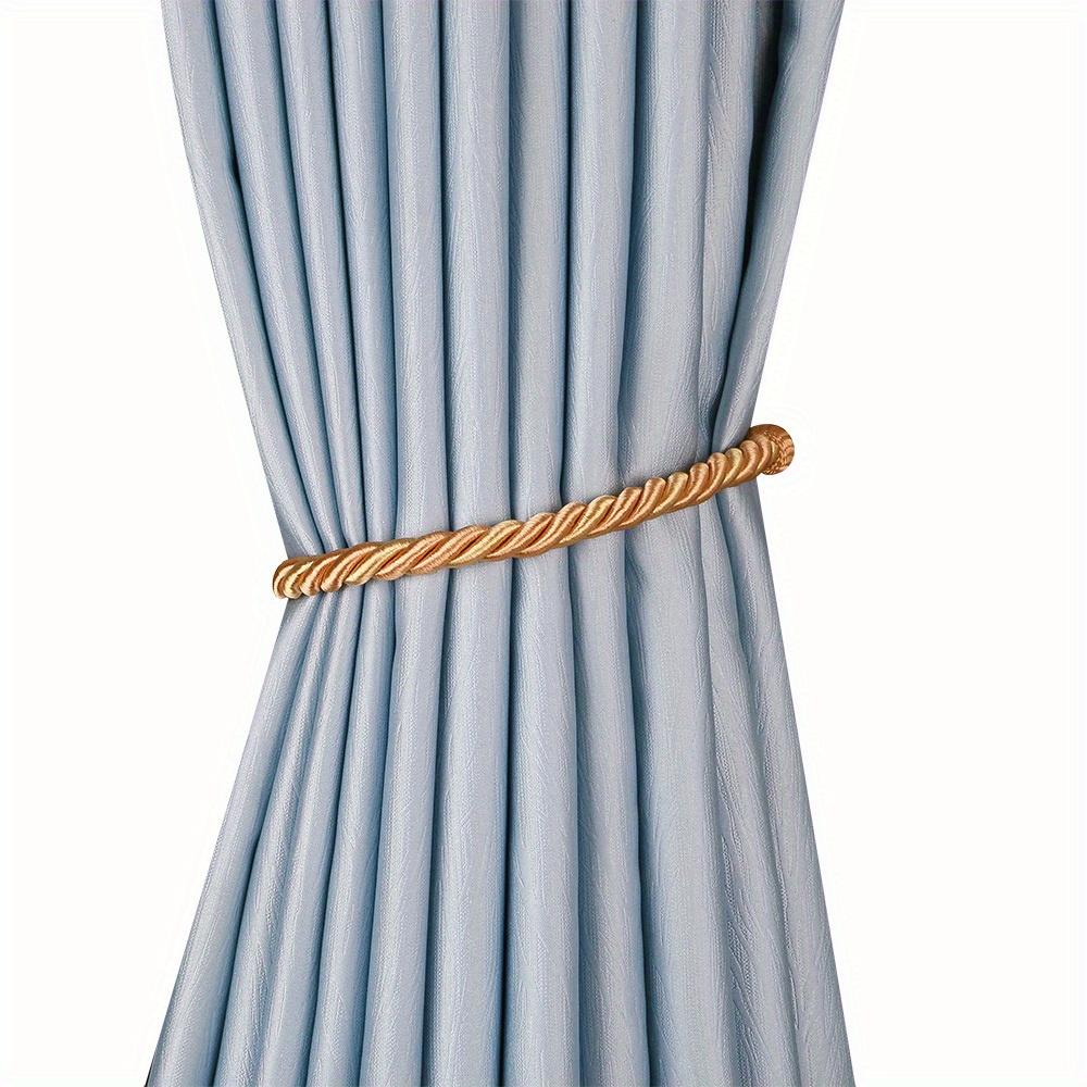 1Pair Handmade Weave Curtain Tieback Gold Curtain Holder Clip Buckle Rope Home Decorative Room Accessories Curtain Tie Backs