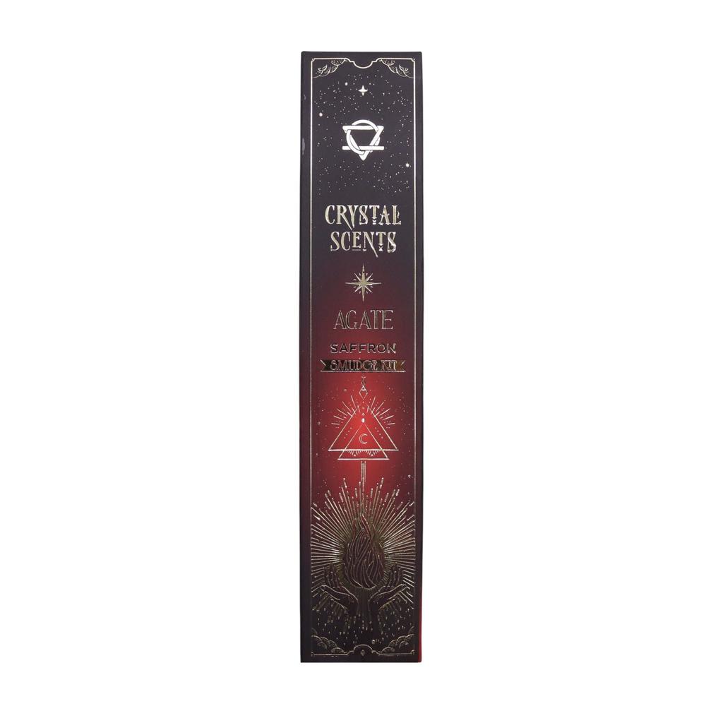 6x Roter Achat Kristall Duft Räucherstäbchen – Safran