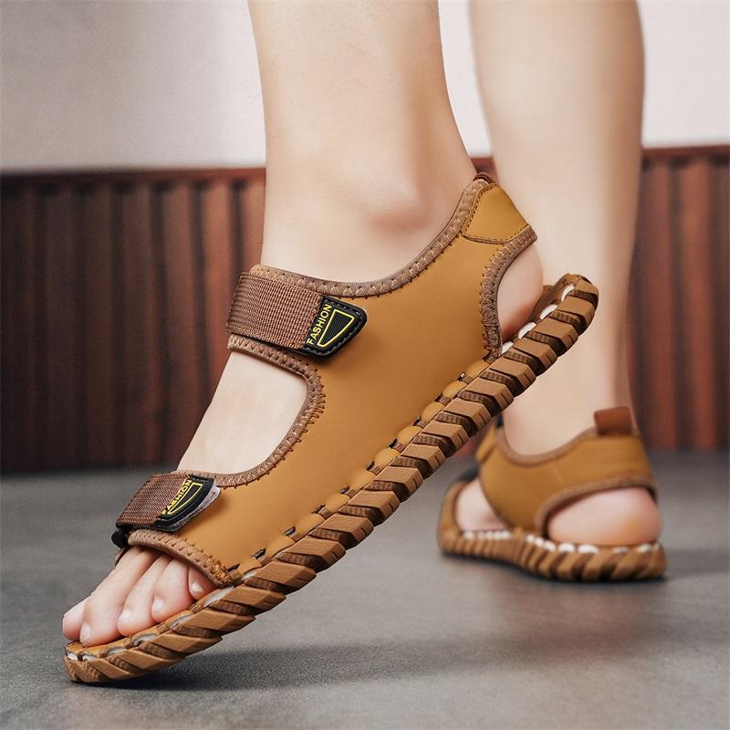 Leather Casual Shoes For Men’s High Quality Classic Men‘s Sandals Summer Outdoor Walking Men Sneakers Breathable Men Sandals