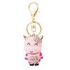 Keychain Sparkling Rhinestones Inlaid Cow Design Key Chain Decorative Good Luck Keyring Bags Wallets Cars Accessory