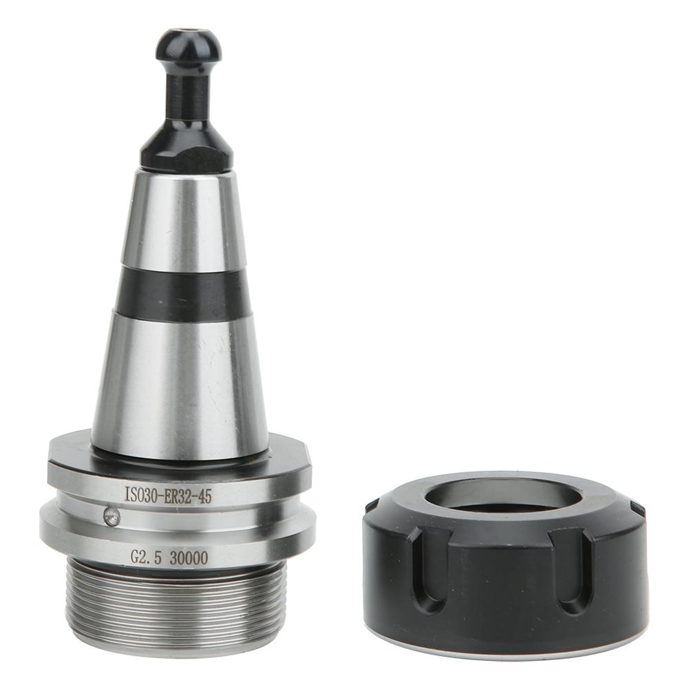Chuck Tool Holder ISO30‑ER32‑45 G2.5 30000 RPM CNC Millinmg Collect Balance