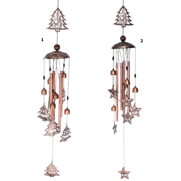 Festives Metal Windchime Bells Hanging Ornament for Christmas Trees, Creates Warm Holiday Ambiances
