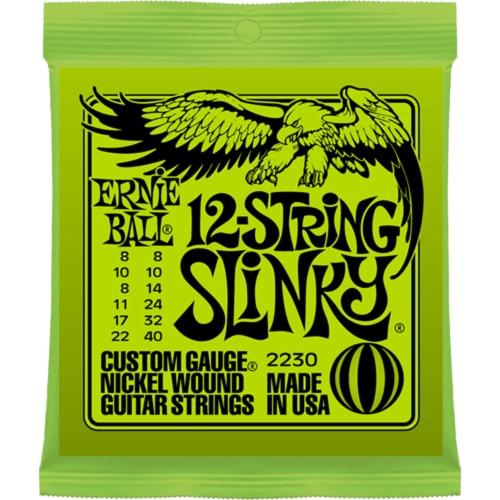[Authentic] ERNIE BALL 2230 12-String Electric Guitar Strings (08-40) 12-STRING SLINKY
