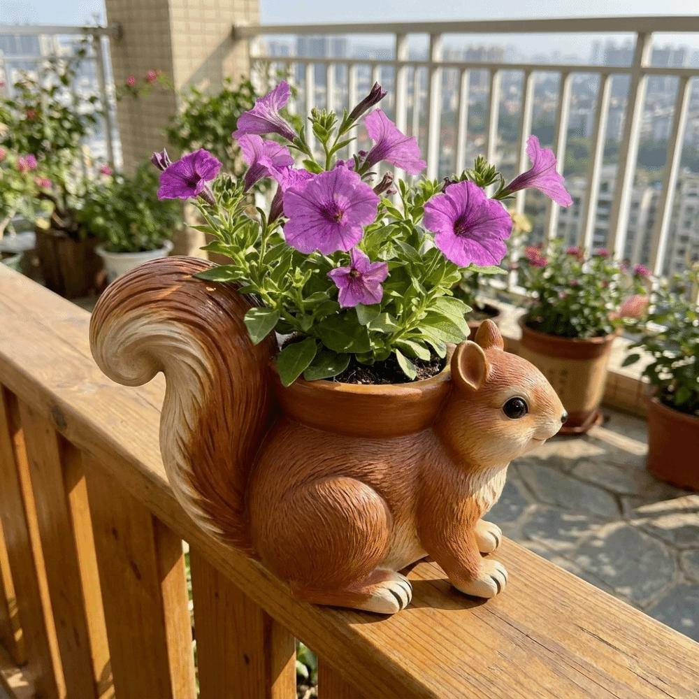 Handmade Squirrel Succulent Flowerpot Resin Succulents Plant Pots Living Room Decoration