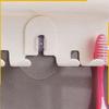 Toothbrush Holder Wall Mount Magic Sticker Bathroom Family Tooth Brush Set Wall Stand Toothpaste Placed Holder