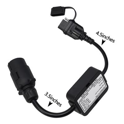 Convertitore di luci per rimorchi da connettore europeo rotondo a 7 pin a spina piatta a 4 pin