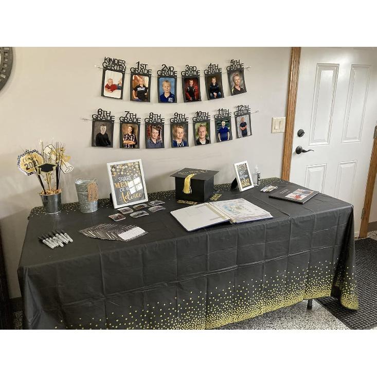 Graduation Decorations 2025 2026 5x7 Photo Banner for Class of 2025 Decorations K-12 Picture Banner for Senior 2025 High School Decor Graduation