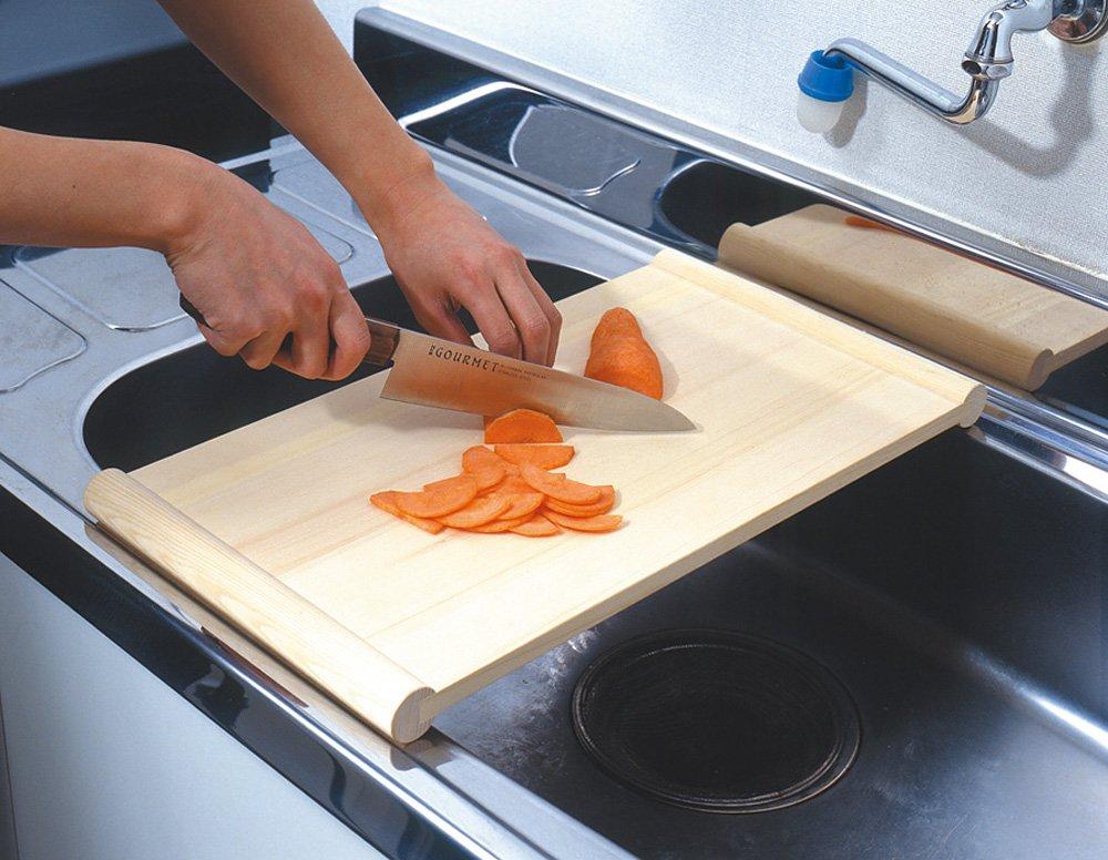 Yamako Hinoki Floating Cutting Made In Natural Clean, Double-Sided Board, Large, Japan, 817894,