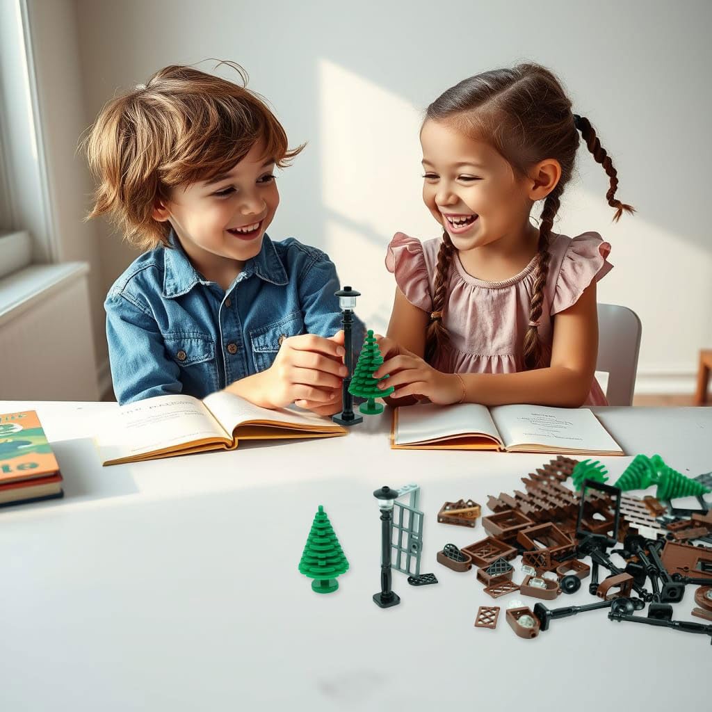 130 Windows, Doors, Streetlights, and Staircases, Building Block House Accessories, Compatible with Classic Building Blocks, for Kids Ages 6 and Up