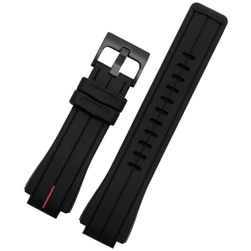 Cinturino per orologio in gomma di alta qualità per orologio TIMEX T2N720 TW2T76300 Serie T2N721 Uomo Nero Impermeabile Silicone Sportivo 24*16mm