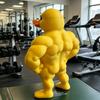 Figura de Patito Amarillo Musculoso Estatua de Pato Buff Divertida Decoración de Pato Fuerte y Musculoso para Escritorio Decoración de Oficina en Casa Regalo Novedoso de Broma