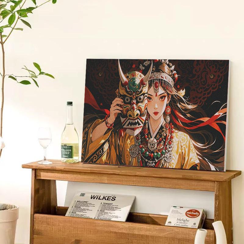 Hand-Painted Thangka Oil Painting 2025: DIY Acrylic Art for Dunhuang Living Room